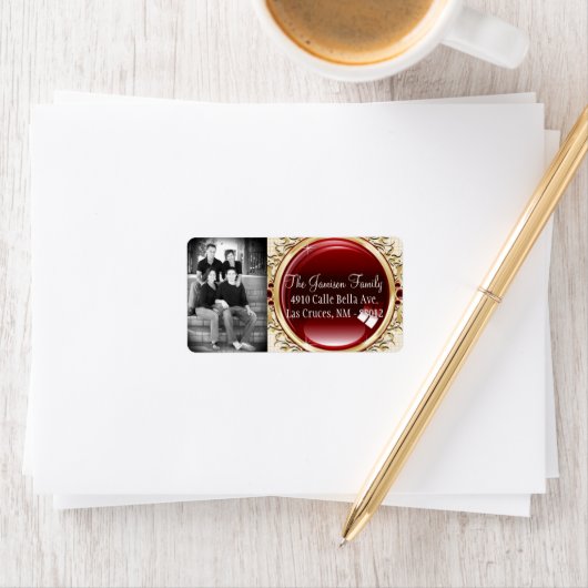 Personalisiertes, benutzerdefiniertes Foto, braune Adressaufkleber (Insitu)