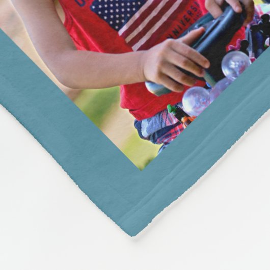 Personalisiertes, benutzerdefiniertes Foto Collage Fleecedecke (Ecke)