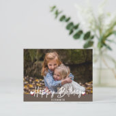 Personalisiertes benutzerdefiniertes Foto Geburtst Postkarte (Stehend Vorderseite)