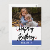 Personalisiertes benutzerdefiniertes Foto Geburtst Postkarte (Vorne/Hinten)