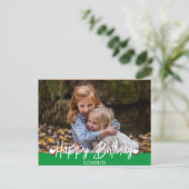 Personalisiertes benutzerdefiniertes Foto Geburtst Postkarte (Stehend Vorderseite)