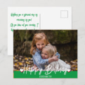 Personalisiertes benutzerdefiniertes Foto Geburtst Postkarte (Vorne/Hinten)