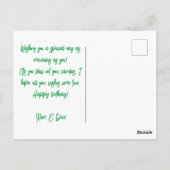 Personalisiertes benutzerdefiniertes Foto Geburtst Postkarte (Rückseite)