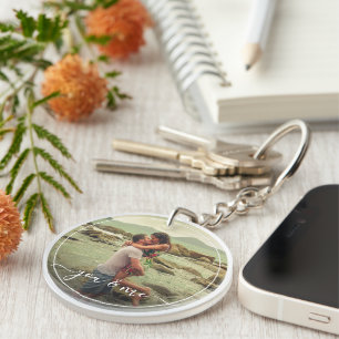 Personalisiertes benutzerdefiniertes Foto Glücklic Schlüsselanhänger