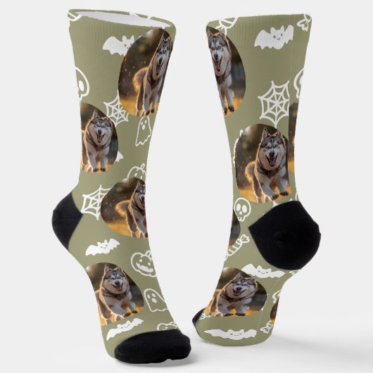 Personalisiertes benutzerdefiniertes Foto - Hallow Socken (Gewinkelt)