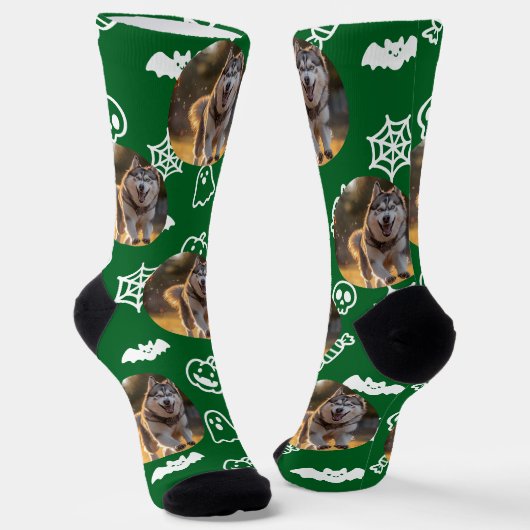 Personalisiertes benutzerdefiniertes Foto - Hallow Socken (Gewinkelt)