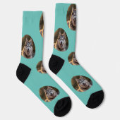 Personalisiertes benutzerdefiniertes Foto - Husky- Socken (Rechts)