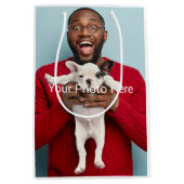 Personalisiertes benutzerdefiniertes Foto Mittlere Geschenktüte (Vorderseite)