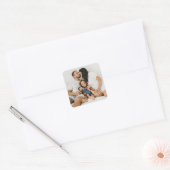 Personalisiertes benutzerdefiniertes Foto Quadratischer Aufkleber (Umschlag)