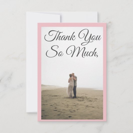 Personalisiertes benutzerdefiniertes Foto rot als Dankeskarte (Vorderseite)