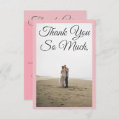 Personalisiertes benutzerdefiniertes Foto rot als Dankeskarte (Vorne/Hinten)