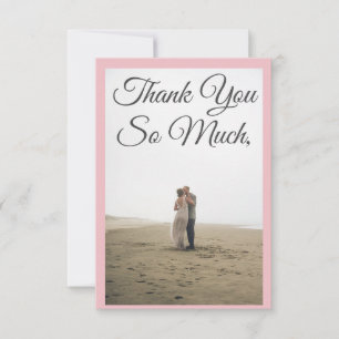 Personalisiertes benutzerdefiniertes Foto rot als Dankeskarte