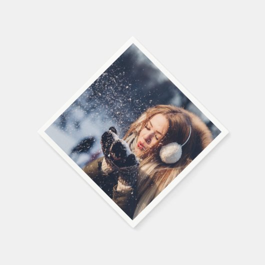 Personalisiertes benutzerdefiniertes Foto Serviette (Ecke)