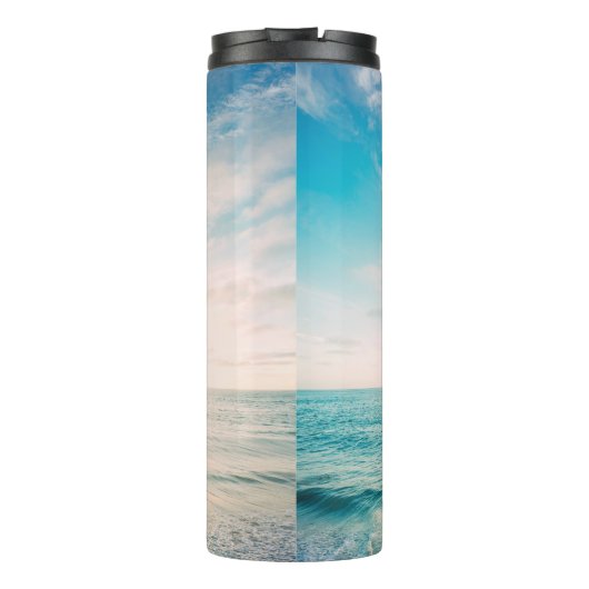 Personalisiertes benutzerdefiniertes Foto Thermosbecher (Rückseite)