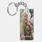 Personalisiertes benutzerdefiniertes Foto und Name Schlüsselanhänger (Vorderseite links)