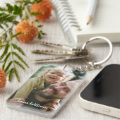 Personalisiertes benutzerdefiniertes Foto und Name Schlüsselanhänger (Vorderseite rechts)