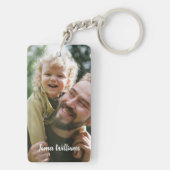 Personalisiertes benutzerdefiniertes Foto und Name Schlüsselanhänger (Rückseite)