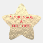 Personalisiertes, benutzerdefiniertes Foto- und Te Stern-Aufkleber (Vorderseite)