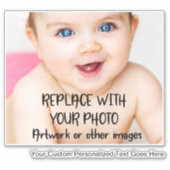 Personalisiertes, benutzerdefiniertes Foto und Tex Aufkleber (Vorderseite)