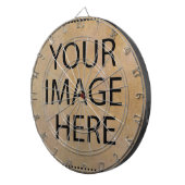 Personalisiertes benutzerdefiniertes Foto- und Tex Dartscheibe (Vorderseite rechts)