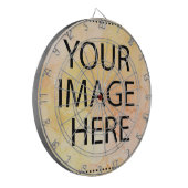 Personalisiertes benutzerdefiniertes Foto- und Tex Dartscheibe (Vorderseite Links)