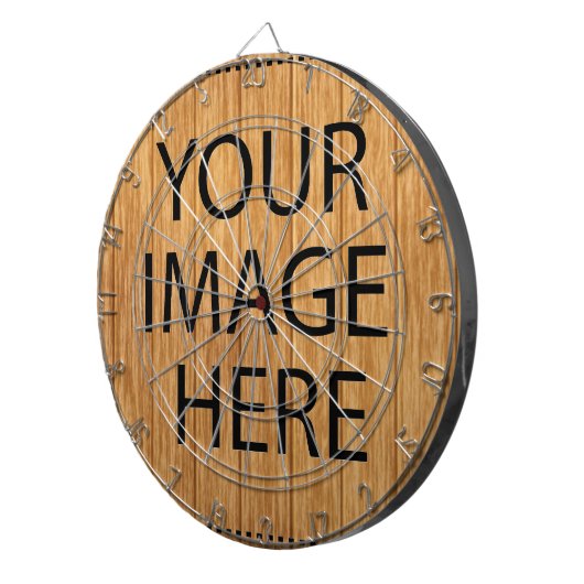 Personalisiertes benutzerdefiniertes Foto- und Tex Dartscheibe (Vorderseite rechts)