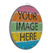 Personalisiertes benutzerdefiniertes Foto- und Tex Dartscheibe (Vorderseite Links)
