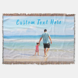 Personalisiertes benutzerdefiniertes Foto- und Tex Decke