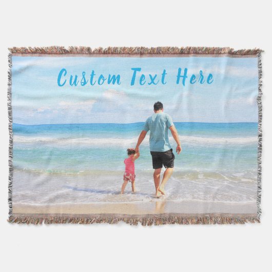 Personalisiertes benutzerdefiniertes Foto- und Tex Decke (Vorderseite)