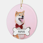 Personalisiertes benutzerdefiniertes Foto- und Tex Keramik Ornament (Links)