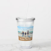 Personalisiertes benutzerdefiniertes Foto und Text Acryltrinkbecher (Rückseite)