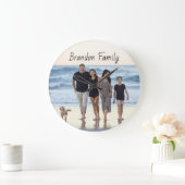 Personalisiertes benutzerdefiniertes Foto und Text Große Wanduhr (Zuhause)
