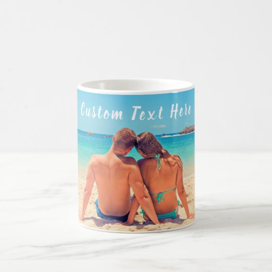 Personalisiertes benutzerdefiniertes Foto und Text Kaffeetasse (Mittel)