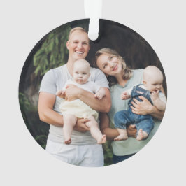 Personalisiertes benutzerdefiniertes Foto und Text Ornament