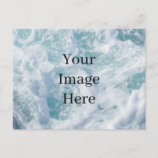 Personalisiertes benutzerdefiniertes Foto und Text Postkarte (Vorderseite)