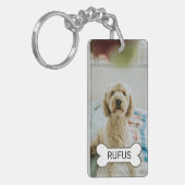 Personalisiertes benutzerdefiniertes Foto und Text Schlüsselanhänger (Vorderseite links)