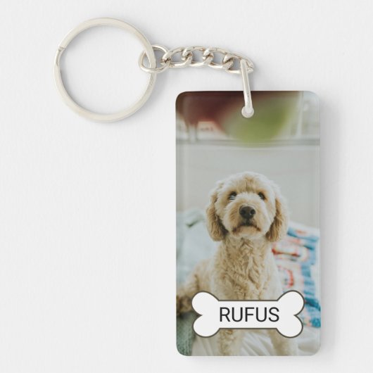 Personalisiertes benutzerdefiniertes Foto und Text Schlüsselanhänger (Vorderseite)