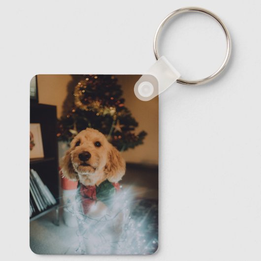 Personalisiertes benutzerdefiniertes Foto und Text Schlüsselanhänger (Rückseite)