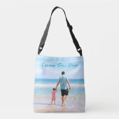 Personalisiertes benutzerdefiniertes Foto und Text Tragetaschen Mit Langen Trägern (Rückseite)