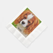 Personalisiertes benutzerdefiniertes Hundeschlüsse Serviette (Ecke)