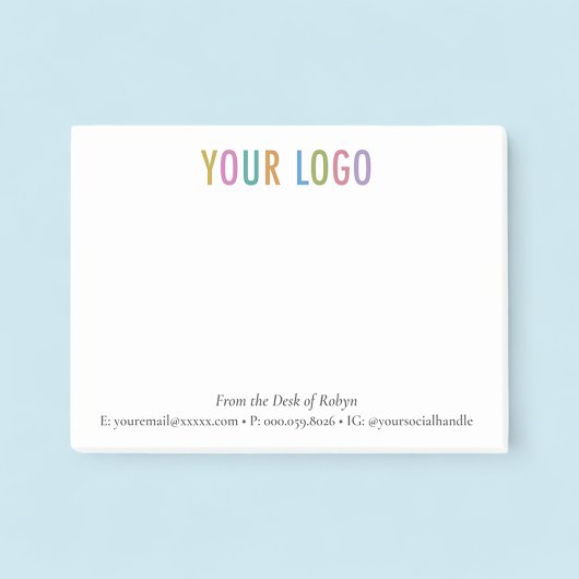 Personalisiertes, benutzerdefiniertes Logo aus dem Post-it Klebezettel