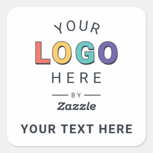 Personalisiertes benutzerdefiniertes Logo Geschäft Quadratischer Aufkleber