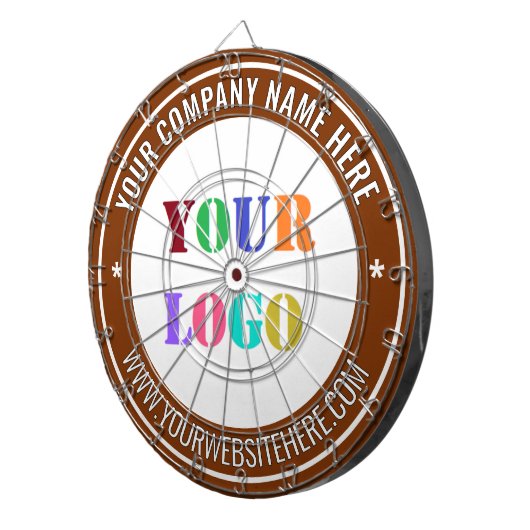 Personalisiertes benutzerdefiniertes Logo und Text Dartscheibe (Vorderseite rechts)