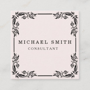 Personalisiertes benutzerdefiniertes minimalistisc quadratische visitenkarte