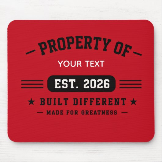 Personalisiertes benutzerdefiniertes Namensdesign Mousepad (Vorne)