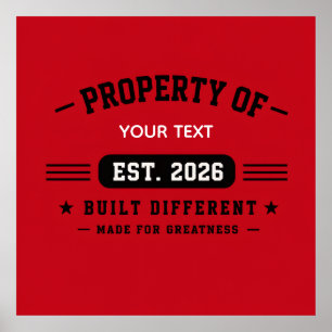 Personalisiertes benutzerdefiniertes Namensdesign Poster