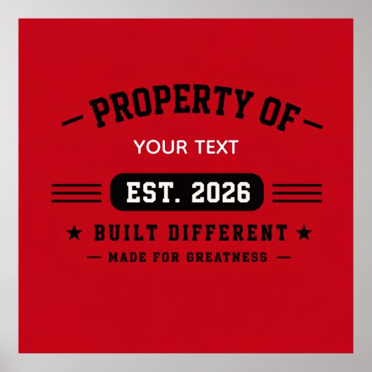 Personalisiertes benutzerdefiniertes Namensdesign  Poster (Vorne)