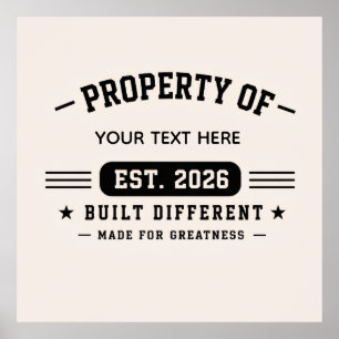 Personalisiertes benutzerdefiniertes Namensdesign  Poster