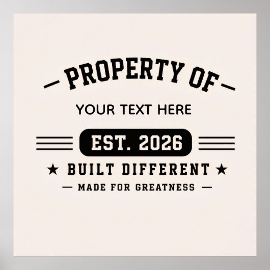 Personalisiertes benutzerdefiniertes Namensdesign Poster (Vorne)
