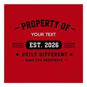 Personalisiertes benutzerdefiniertes Namensdesign Poster